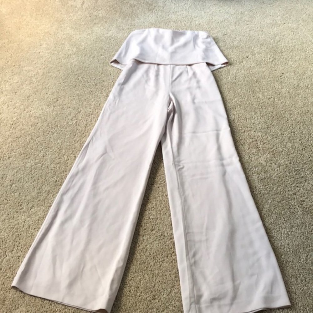 Jaygodfrey Size 0 Blush Strapless Float Jumpsuit - image 1